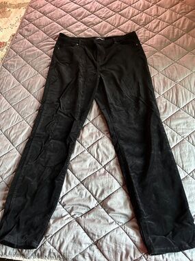 Well Worn Black Ankle-Length Soft Velour Jeans